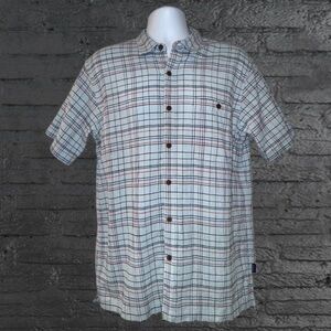 Patagonia Organic Cotton Plaid Shirt Men’s Large Short Sleeve Button-Up Casual